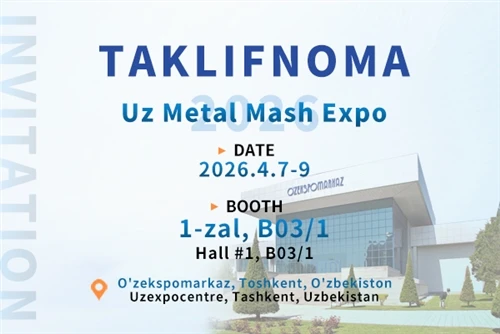 JMJD יציג בתערוכת TAKLIFNOMA Uz Metal Mash Expo 2026